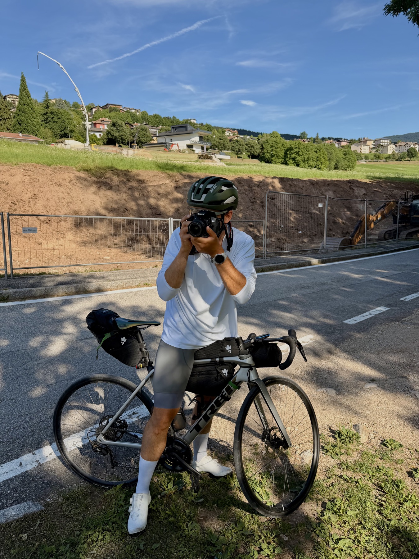 Bike setup prepared for touring